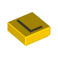 Tile 1 x 1 with letter Capital L Print