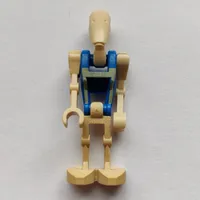 Battle Droid Pilot, Blue Torso with Tan Print, One Bent Arm, One Straight Arm