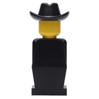 LEGOLAND Black Torso, Black Legs, Black Cowboy Hat