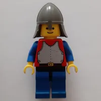 Knight (Breastplate on Red) - Blue Legs, Dark Gray Neck-Protector