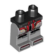 Hips and Light Bluish Gray Legs with Black Knee Caps, Red Wires print