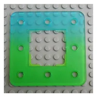 Clikits Frame, Square 3 x 3 with 8 Holes, Marbled Bright Green Pattern