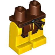 Hips and Yellow Legs with Reddish Brown Loincloth and Belts Print