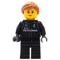 Pit Crew, Black Torso, Black Legs, Medium Nougat Hair