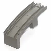 Duplo Train Track Bridge Middle Section, New Style Half Arch With Mid-Support