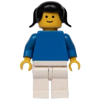 Woman - Blue Torso, White Legs, Black tails