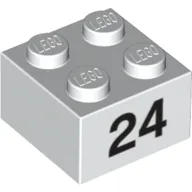 Brick 2 x 2 with Black "24" Print