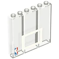 Brick 1 x 6 x 5 with NBA Logo and Basketball Backboard Print