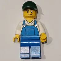White Torso, Blue Overall, Dark Green Cap