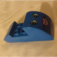 Duplo Brick 2 x 6 x 2 Rounded Ends with Female Face Print