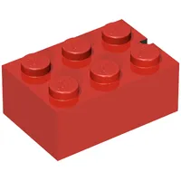 Brick 2 x 3 without Bottom Tubes, Slotted (with 1 slot)