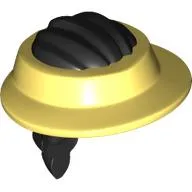 Headwear, Hair with Bright Light Yellow Visor pattern