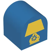 Duplo Brick 2 x 2 x 2 Curved Top with Table Lamp Print