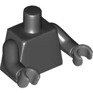 Torso, Black Arms, Dark Bluish Gray Hands [Plain]