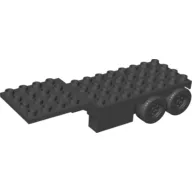 Duplo Trailer Four Rear Wheels, Elevated Front End, 4 x 12 Studs