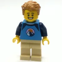 Dark Azure Torso, Tan Legs, Medium Nougat Hair