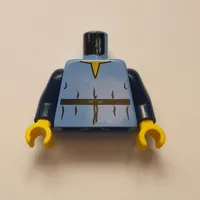 Torso V-Neck Shirt and High Tie Belt Print (Boba Fett Young), Dark Blue Arms, Yellow Hands