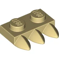 Plate Special 1 x 2 with Three Teeth [Tri-Tooth]