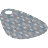 Neckwear Cape, Rounded with One Top Hole, Blue and Silver Snowflakes Print [Traditional Starched Fabric]