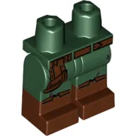 Hips with Dark Green Legs and Reddish Brown Boots Pattern with Reddish Brown Belt, Pouch Print