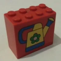 Brick 2 x 4 x 3 with Watering Can Print