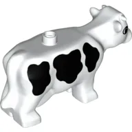 Duplo Animal Cow with Black Spots Print