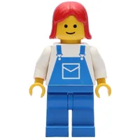 Woman, Blue Overalls, Red Hair