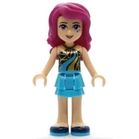 Livi - Black Top, Medium Azure Skirt