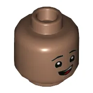 Minifig Head, Eyebrows, Open Mouth Smile / Sad Print