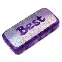 Clikits Icon, Rectangle 3L with Hole, Silver 'Best' Print