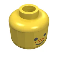 Minifig Head, Freckle Nose and Standard Grin Print [Blocked Open Stud]