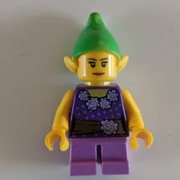 Elf - Dark Purple Torso, Medium Lavender Legs, Green Hat