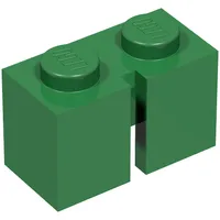 Brick 1 x 2 without Bottom Tube, Slotted (with 1 slot)