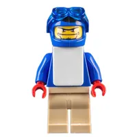 Snowboarder, Blue, Blue Helmet