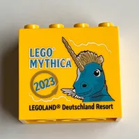 Brick 2 x 4 x 3 with 'LEGOLAND Deutschland Resort 2023 LEGO Mythica' Print