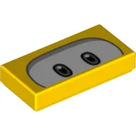 Tile 1 x 2 with White Eyes print