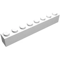 Brick 1 x 8 with Bottom Tubes and 3 Lowered Cross Supports