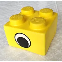 Brick Soft 2 x 2 with Eye Print