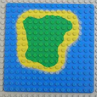 Baseplate 16 x 16 with Island on Blue Water Print