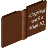 Book 2 x 3 with 'Coping with a High IQ' Print
