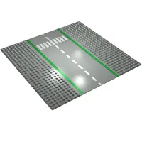 Baseplate 32 x 32 with 9-Stud Straight and Road and Crosswalk Print
