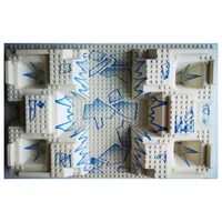 Baseplate Raised 32 x 48 x 6 with 4 Corner Pits and Arctic Blue Ice Print