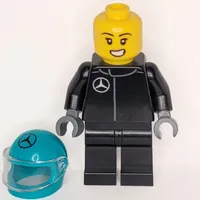F1 Driver, Mercedes, Black Suit