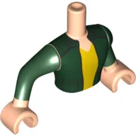 Minidoll Torso Man with Dark Green Jacket, Yellow Shirt