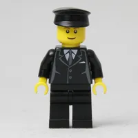 Man, Black Suit and Tie, Black Hat