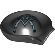 Hat Pirate Circular with Fold in Brim and Silver Print