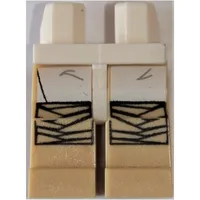 Hips and Tan Legs with White Leggings, Puttees Thin Wrap Print