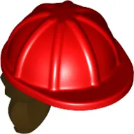 Hair and Helmet, Construction / Hard Hat, Ponytail Dark Brown Print