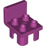 Duplo Chair with 4 Studs and Squared Back