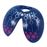 Minifig Neckwear Ladybug / Ladybird Wings with Silver/Metal Magenta Hexagon Decorations Spots Print